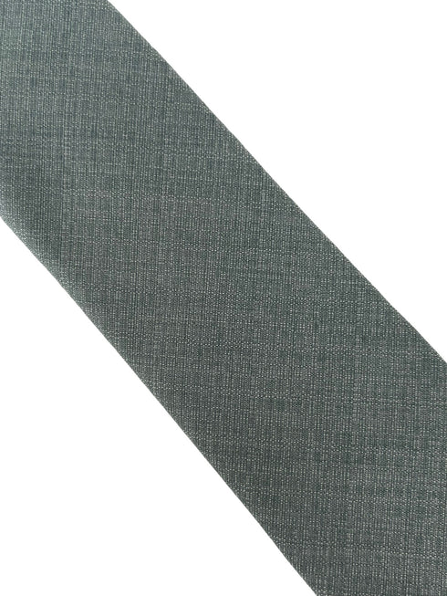 Matching plain sage mint olive green bamboo tie and pocket square set