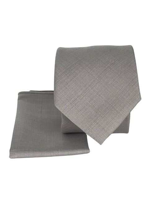 silver light pale grey bamboo tie