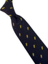 navy blue tie with sweetcorn, farming, corn on the cob design