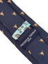 navy blue tie with highland cow design