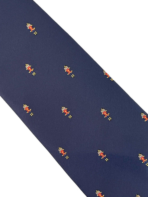 navy blue tie with nutcracker Christmas design