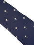 navy blue tie with white daisy flower design