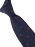 navy blue tie with Scottish bagpipes design