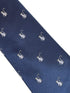 navy blue tie with lemur design