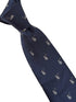 navy blue tie with lemur design