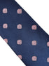 navy blue tie with seashell clam design