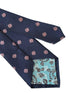 navy blue tie with seashell clam design