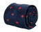navy blue tie with red poppy flower design