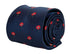 navy blue tie with red poppy flower design