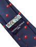 navy blue tie with red poppy flower design