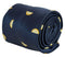 navy blue tie with yellow lemon slice fruit design