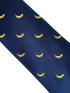 navy blue tie with yellow banana fruit design