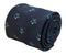 navy blue tie with blue bubbles design