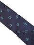 navy blue tie with blue bubbles design