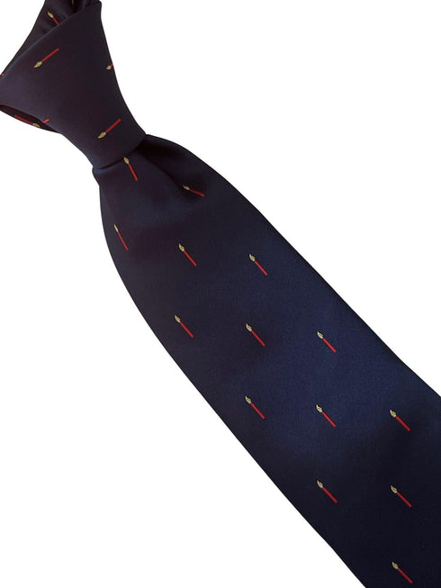 navy blue tie with candle, remembrance, Christmas design