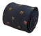 navy blue tie with African traditional bongo drum design