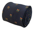 navy blue tie with African traditional bongo drum design