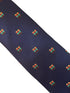 navy blue tie with African traditional bongo drum design