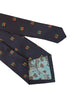 navy blue tie with African traditional bongo drum design