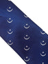 dark royal blue tie with crescent moon and star Ottoman religious symbol design