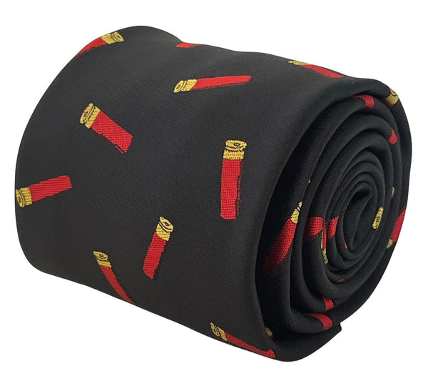 black tie with shooting cartridge hunting design