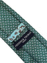 emerald dark green tie with embroidered butterfly design