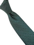 emerald dark green tie with embroidered butterfly design