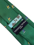 emerald dark green tie with yacht sailing boat embroidered design