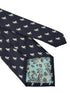 navy blue tie with puffin bird design