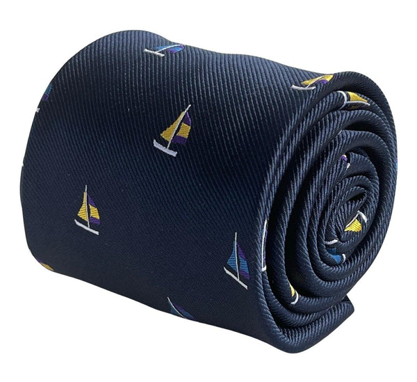 navy blue with yacht sailing nautical boat embroidered design
