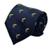 navy blue tie with chameleon lizard reptile design