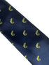 navy blue tie with chameleon lizard reptile design
