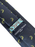 navy blue tie with chameleon lizard reptile design