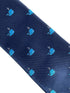 navy blue tie with blue whale design
