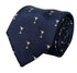 navy blue tie with cocktail martini glass design tie