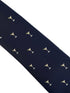 navy blue tie with cocktail martini glass design tie