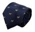 navy blue tie with donkey, ass, mule design