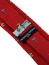 red tie with embroidered yacht boat sailing nautical design