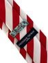 red and white classic barber striped tie