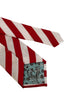red and white classic barber striped tie