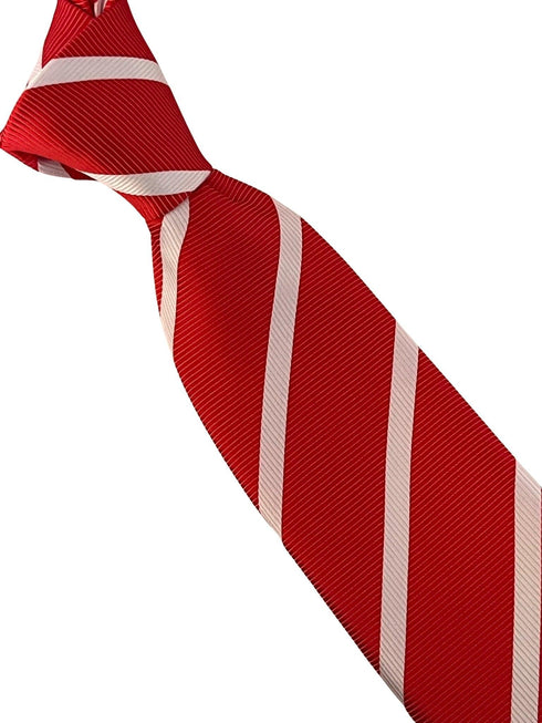 red and white classic striped tie