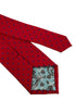 Red tie with royal blue classic polka spot design
