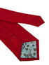 Red herringbone classic tie