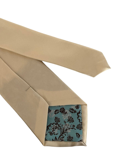 Champagne cream silky classic tie