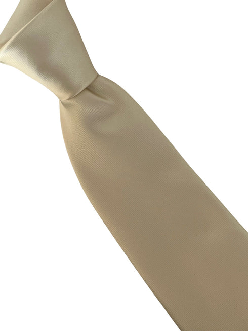 Champagne cream silky classic tie