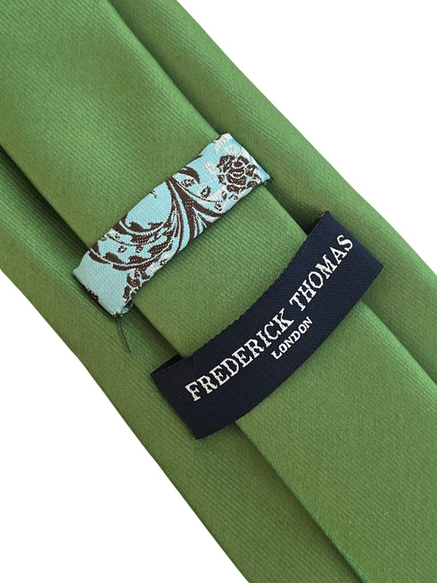 Bright, grass, leaf, lime green plain classic tie