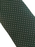 Racing green, dark, forest, spinach, kale green tie with white pin spots