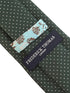 Racing green, dark, forest, spinach, kale green tie with white pin spots