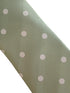 Mint, pale, light, pastel, spring, pistachio green with white polka spots classic tie