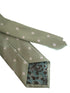 Mint, pale, light, pastel, spring, pistachio green with white polka spots classic tie